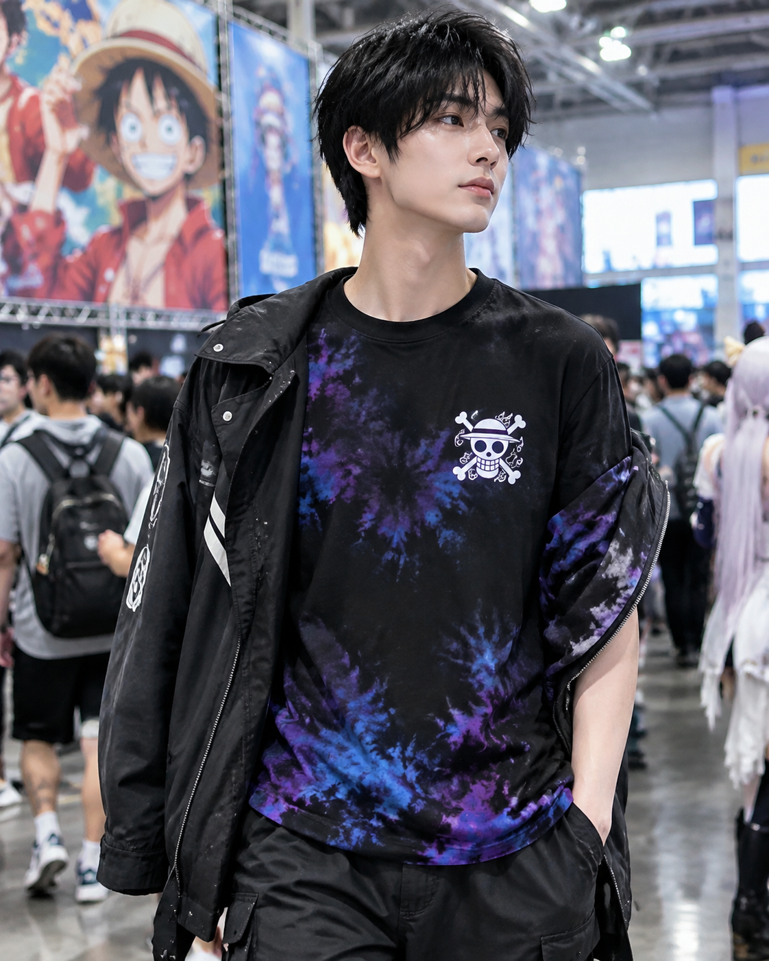 Custom One Piece Anime Tie-Dye T-Shirts