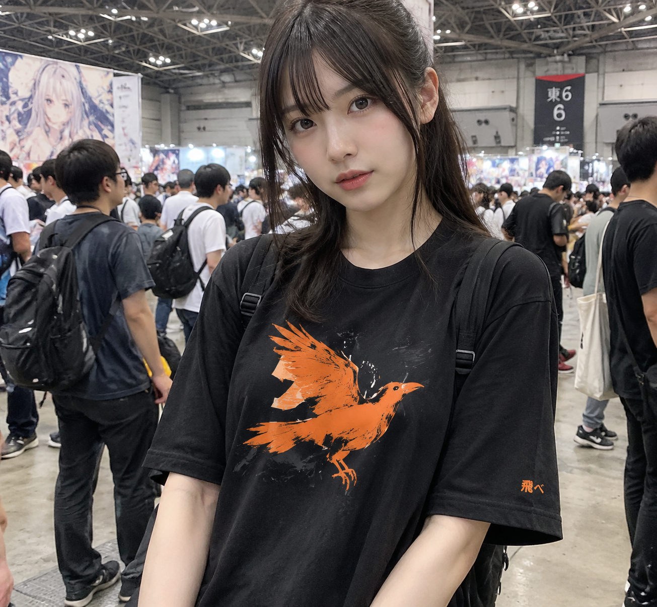 Heavyweight Black Con Tees for Comiket, Campus & Dye Chaos
